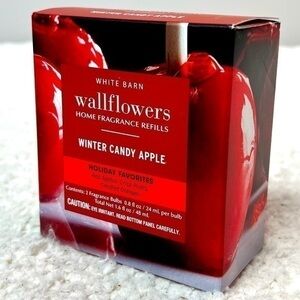 B&BW White Barn "Winter Candy Apple" Wallflowers Home Fragrance Refills